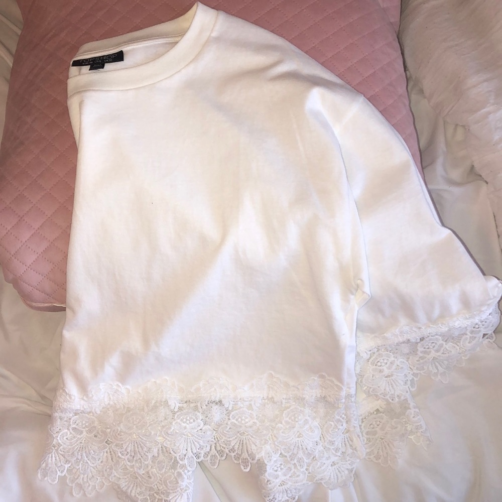 Topshop white crop top